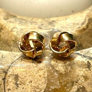 Gold Knot Earrings Bridesmaid Wedding Bride Gold-Tone NWT Gift